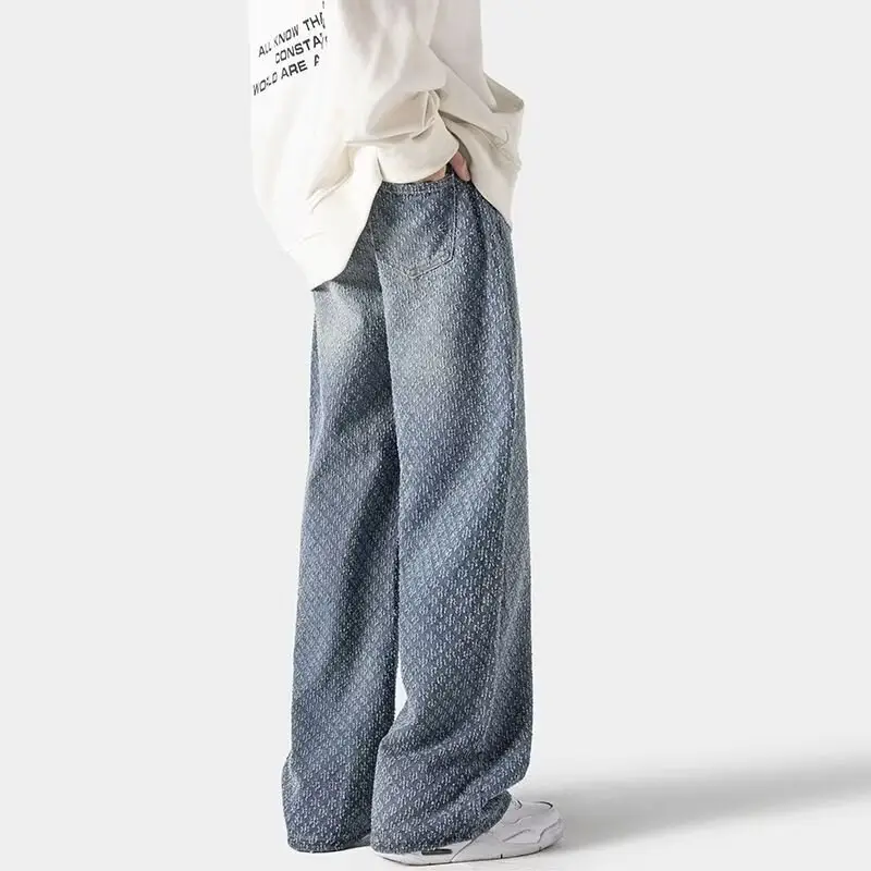 Men's Washed Jeans American Style Straight Summer Casual Long Pants - Image 21