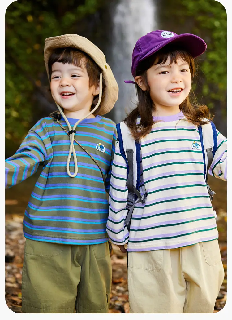 Children Striped Long Sleeve T-Shirt Spring Outfit — feature 15