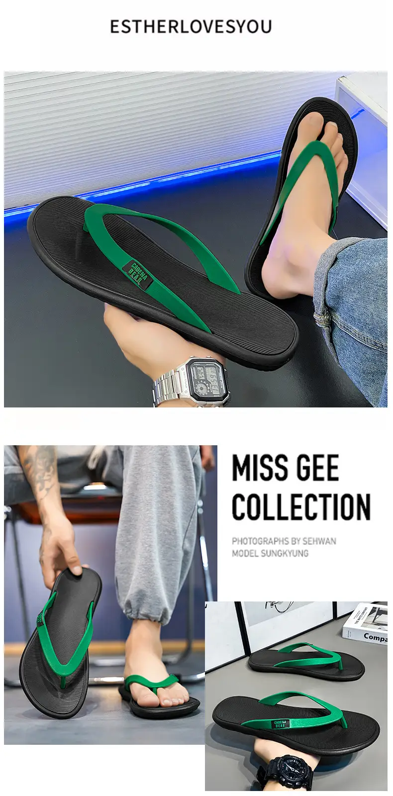 Cross-border Summer Simple Flip-flops Men's Korean-style Flip-flops Beach Shoes Comfortable Soft-soled Casual Personalized Fashionable Slippers for Men — feature 12