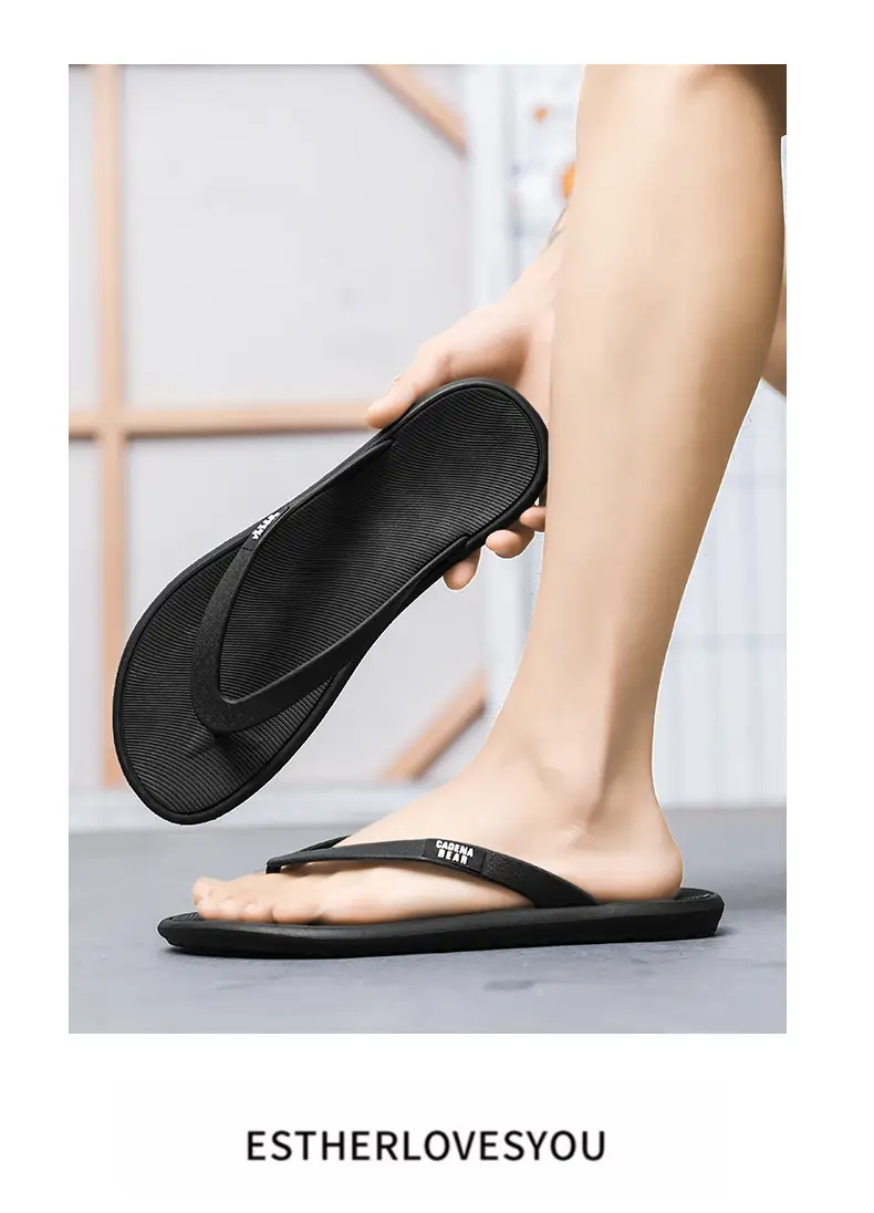 Cross-border Summer Simple Flip-flops Men's Korean-style Flip-flops Beach Shoes Comfortable Soft-soled Casual Personalized Fashionable Slippers for Men — feature 16