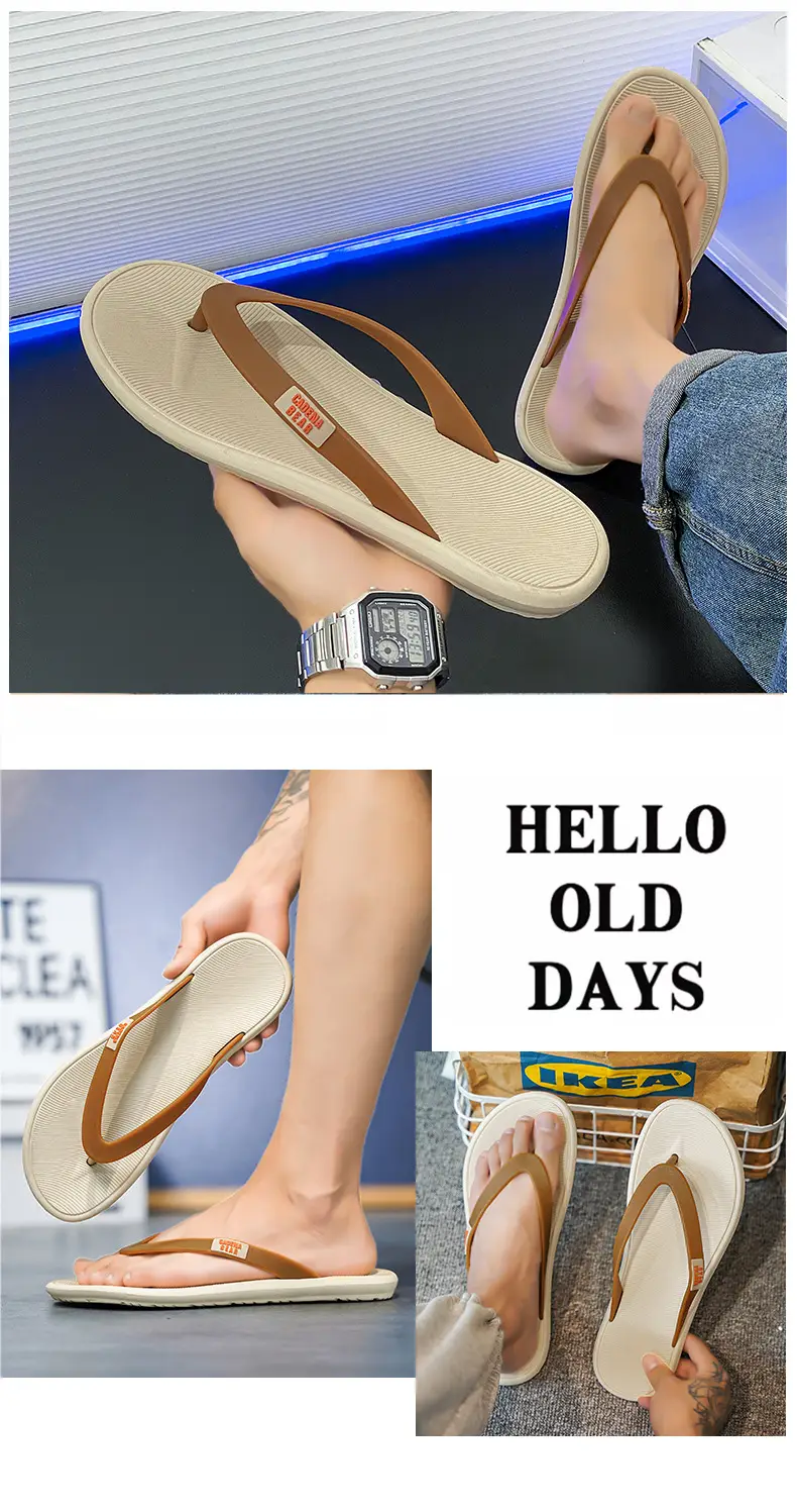 Cross-border Summer Simple Flip-flops Men's Korean-style Flip-flops Beach Shoes Comfortable Soft-soled Casual Personalized Fashionable Slippers for Men — feature 19