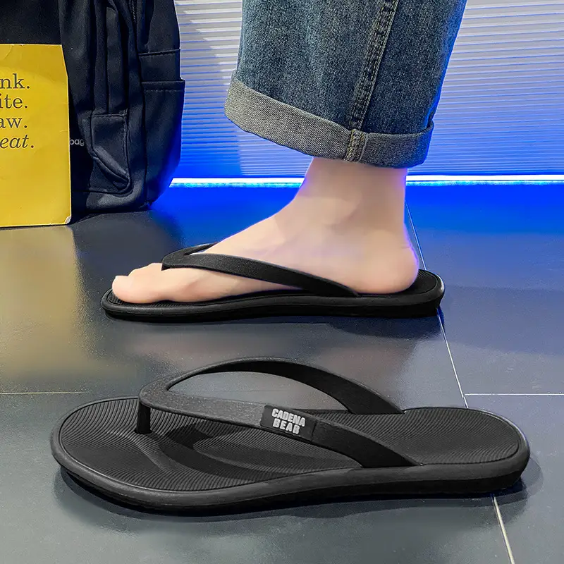 Cross-border Summer Simple Flip-flops Men's Korean-style Flip-flops Beach Shoes Comfortable Soft-soled Casual Personalized Fashionable Slippers for Men