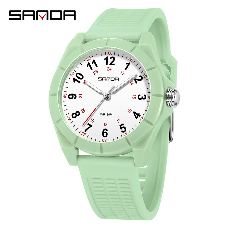 Sanda K-Style Digital Luminous Watch White Black - Image 6