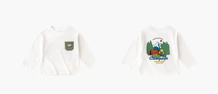 Dudu Long Sleeve T-Shirt Boys Girls White Autumn Wear — feature 20