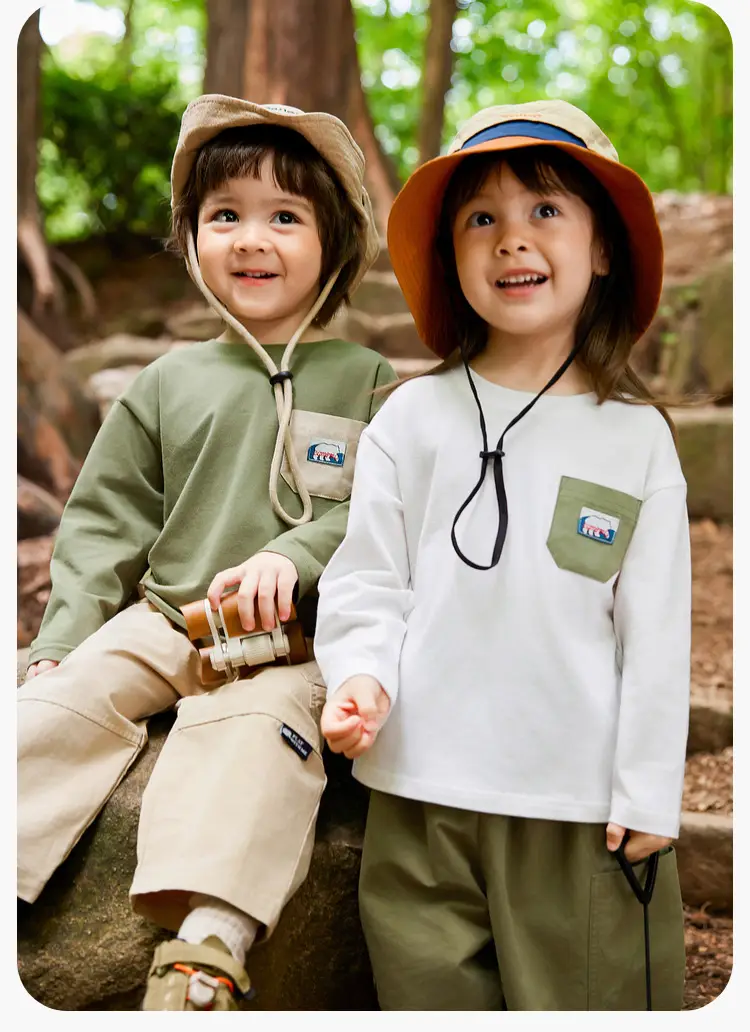 Dudu Long Sleeve T-Shirt Boys Girls White Autumn Wear — feature 22