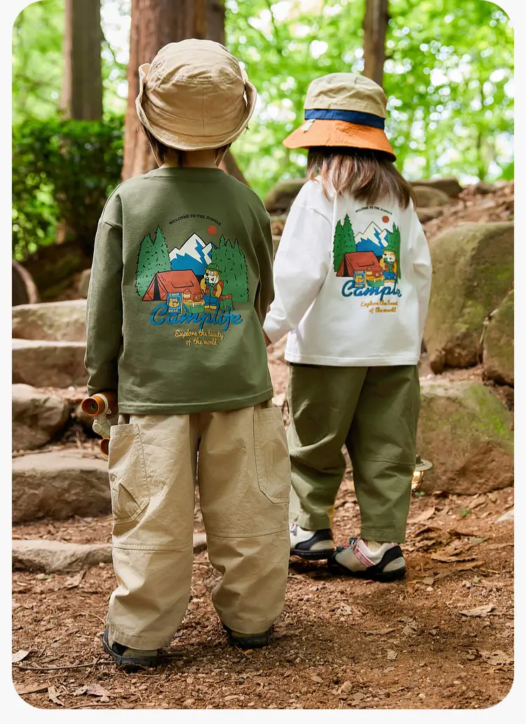 Dudu Long Sleeve T-Shirt Boys Girls White Autumn Wear — feature 27