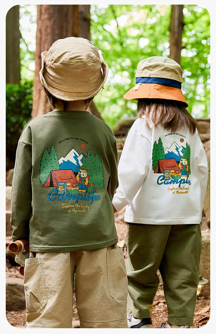 Dudu Long Sleeve T-Shirt Boys Girls White Autumn Wear — feature 8