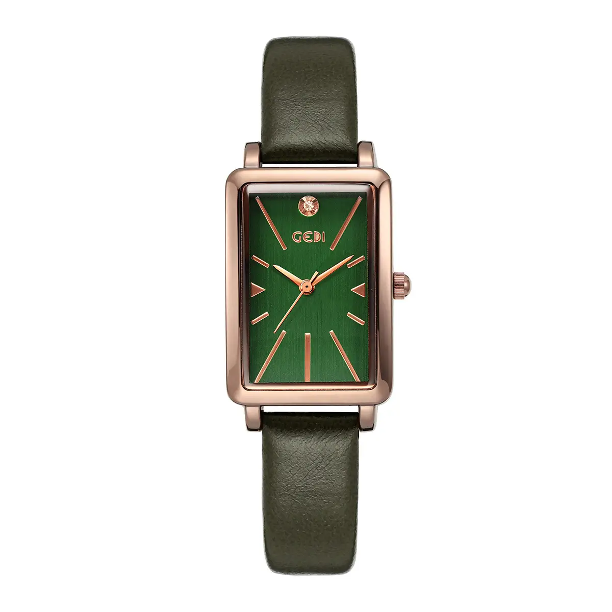 Goldie Women's Square Watch Brown Leather Belt - Image 3