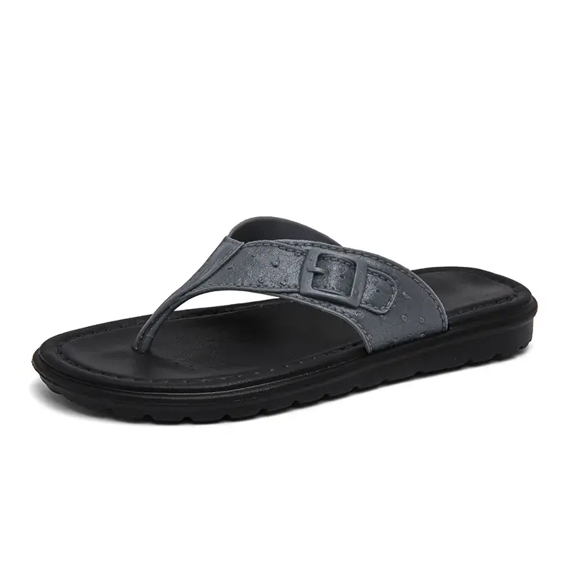2024 New Arrival Flip-Flops Men's Comfortable Waterproof Summer Men's Sandals Outdoor Beach Leather Sandals and Slippers Men's Fashionable Outer - Image 3