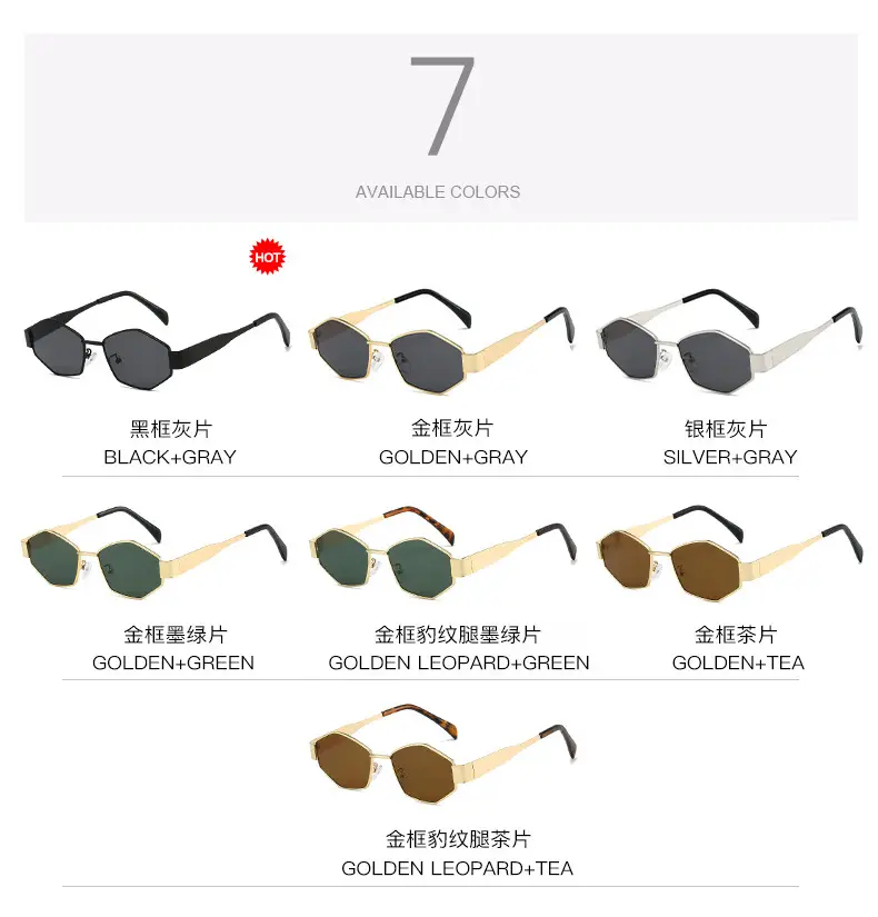 Golden Gray Rhombic Sunglasses for Women — feature 11