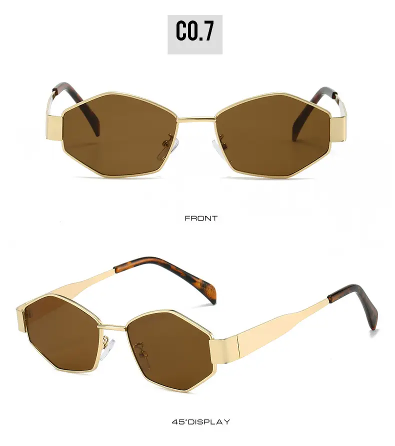Golden Gray Rhombic Sunglasses for Women — feature 18