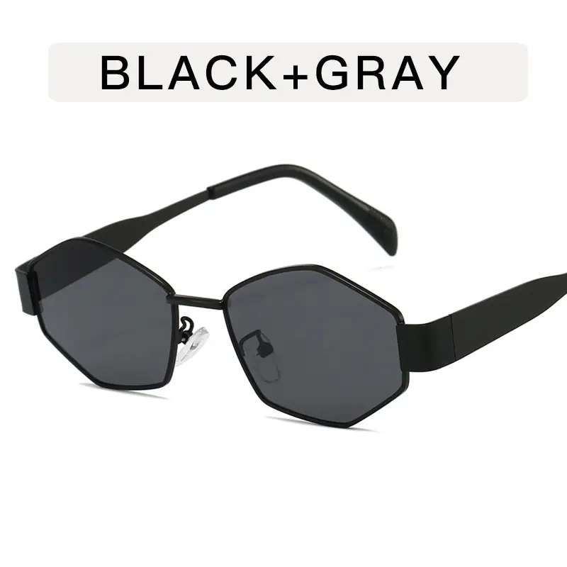 Golden Gray Rhombic Sunglasses for Women
