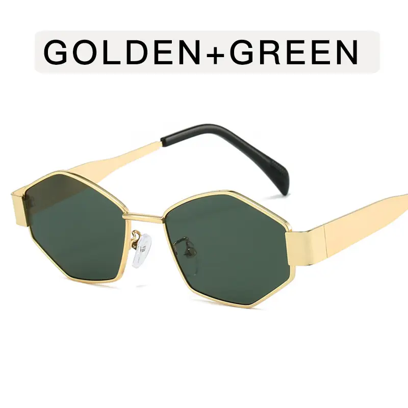 Golden Gray Rhombic Sunglasses for Women - Image 5