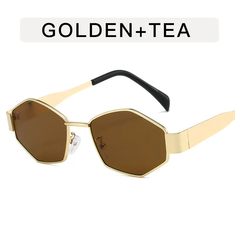 Golden Gray Rhombic Sunglasses for Women - Image 6