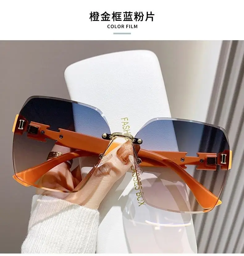 Women's High-End Rimless Sunglasses Anti-UV Driving Sunshade β feature 15