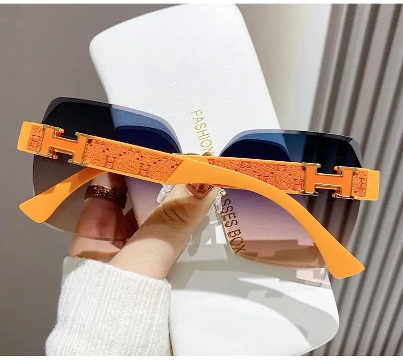 Women's High-End Rimless Sunglasses Anti-UV Driving Sunshade β feature 16