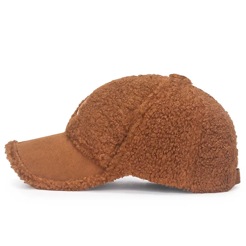Winter Teddy Velvet Baseball Cap with Embroidered R - Image 10