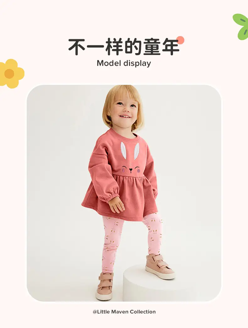 Little maven new European and American girls suit fashion children's sweater suit autumn cross-border new suit — feature 5