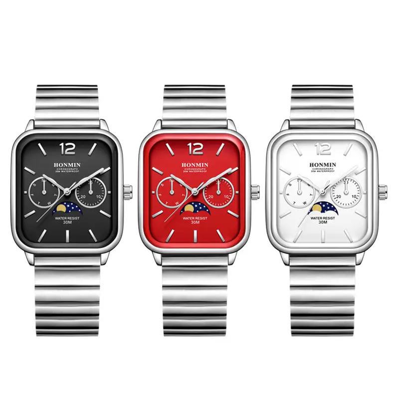 Men's Waterproof Steel Band Quartz Watch with Student Design - Image 8