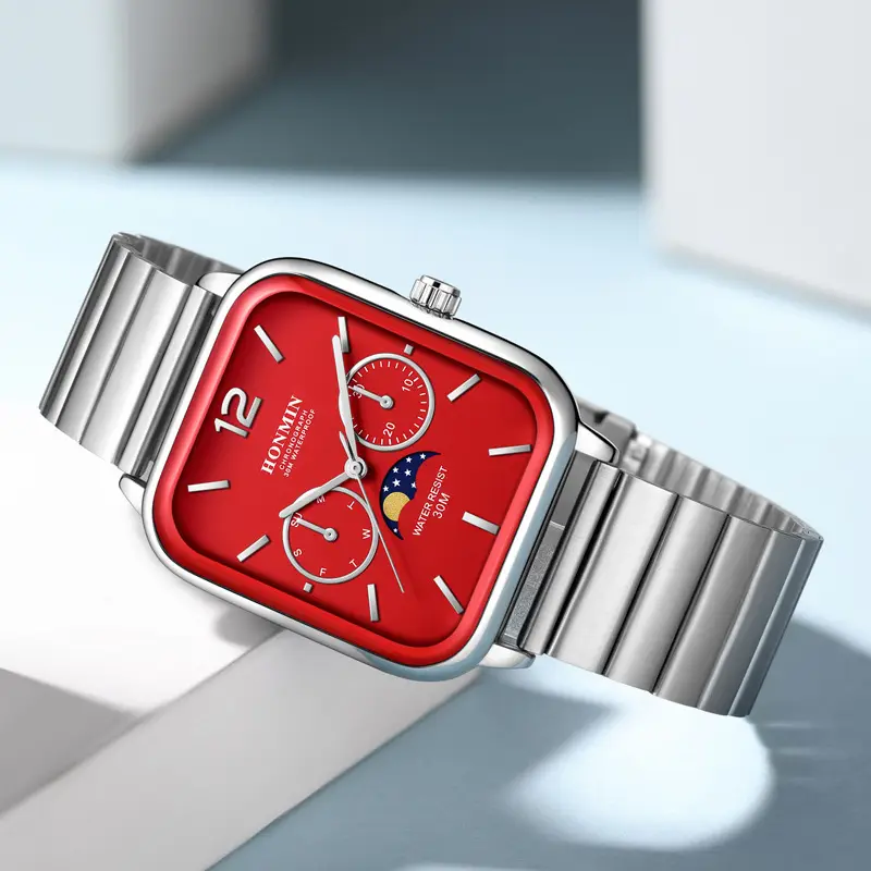 Men's Waterproof Steel Band Quartz Watch with Student Design - Image 10