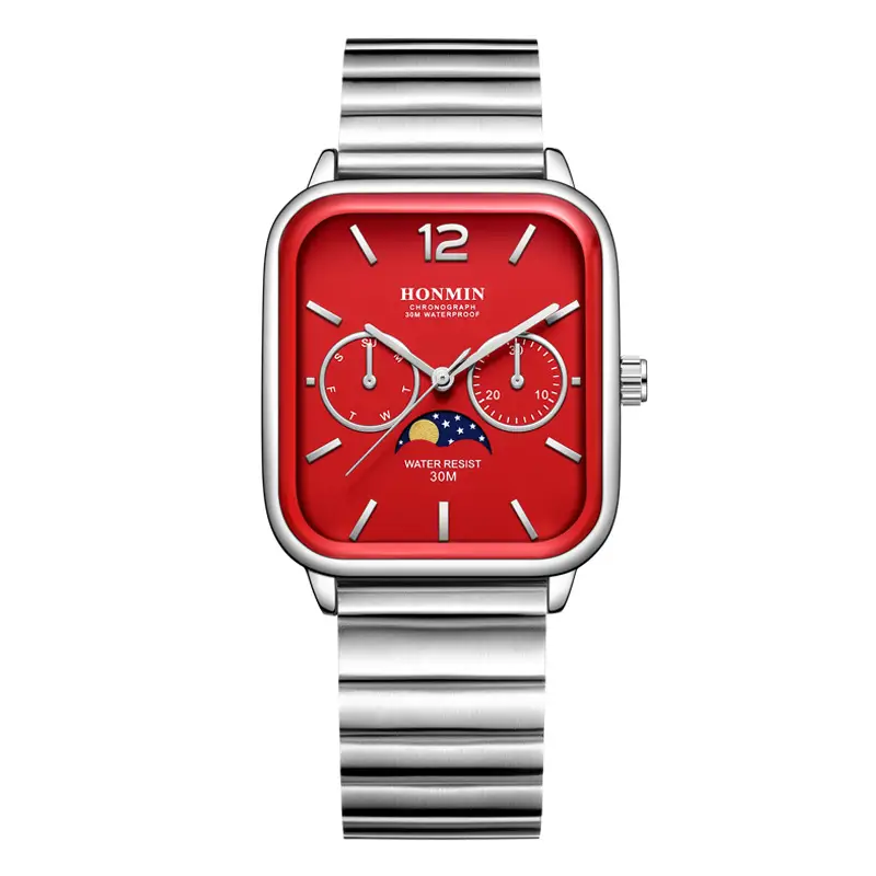 Men's Waterproof Steel Band Quartz Watch with Student Design - Image 3