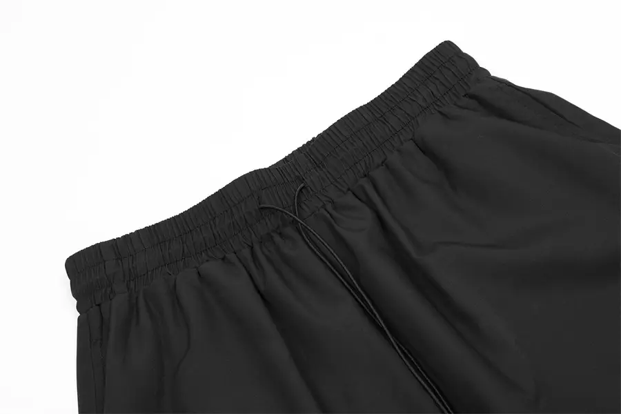 Men Black Red White Track Pants with Side Stripes — feature 8