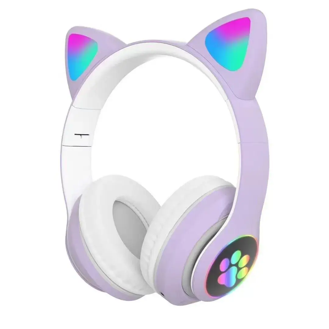 Cat Ear Bluetooth Headset with Luminous Design