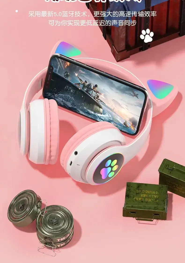 Cat Ear Bluetooth Headset with Luminous Design — feature 10