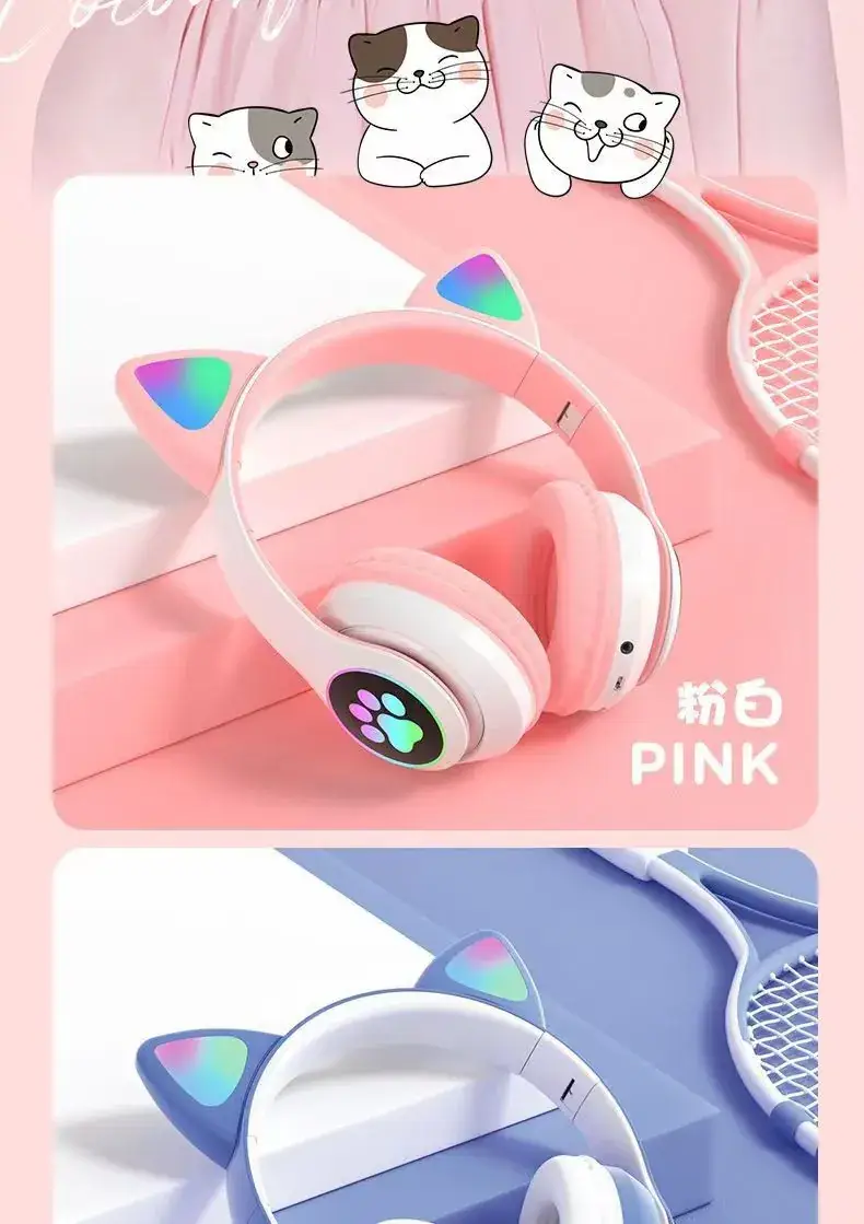 Cat Ear Bluetooth Headset with Luminous Design — feature 12