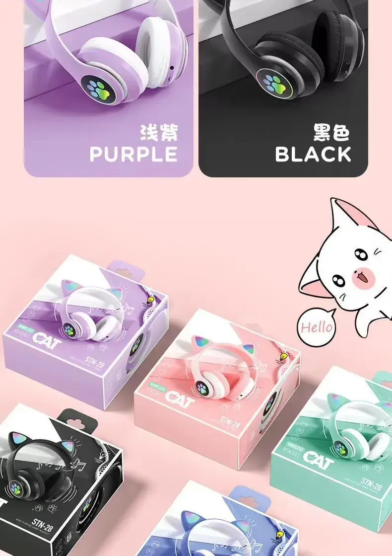 Cat Ear Bluetooth Headset with Luminous Design — feature 14