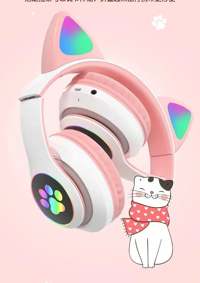 Cat Ear Bluetooth Headset with Luminous Design — feature 17