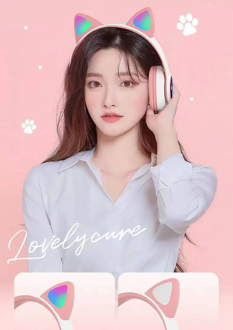 Cat Ear Bluetooth Headset with Luminous Design — feature 4