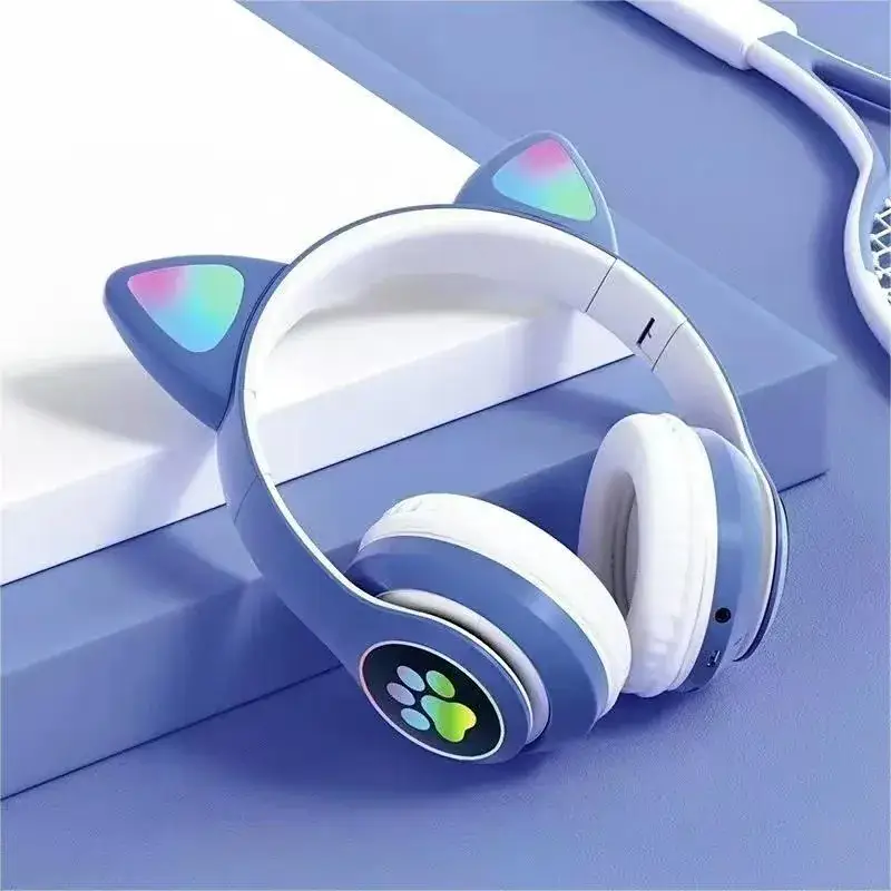 Cat Ear Bluetooth Headset with Luminous Design
