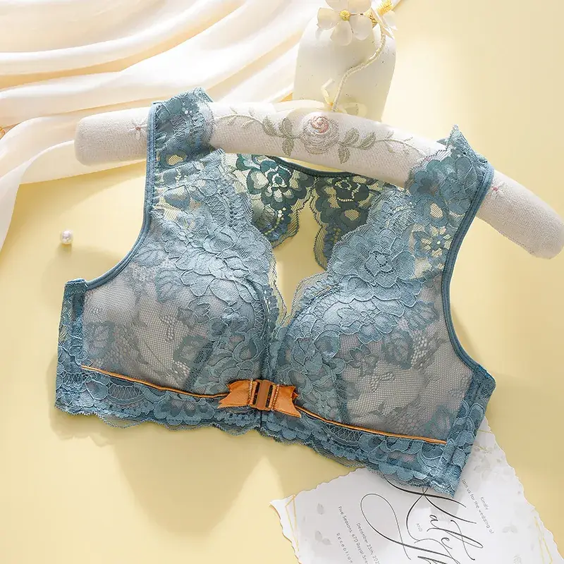 Lace Back Underwear Women Small Chest Push Up - Image 3