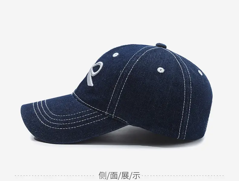Women Casual Bow Denim Baseball Cap White — feature 10