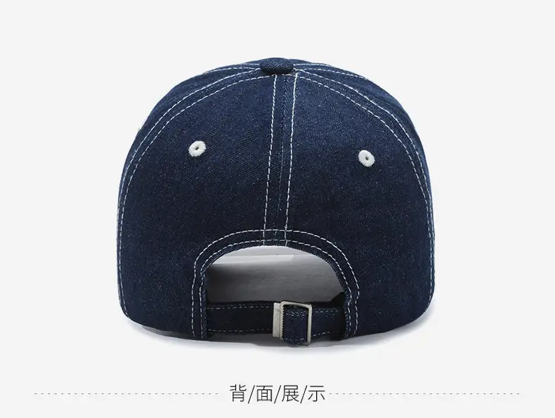 Women Casual Bow Denim Baseball Cap White — feature 11