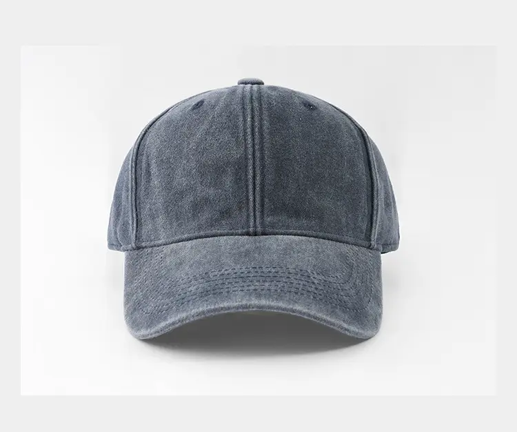 Washed Denim Baseball Cap Men Extra Large Deepened Face Small Old Cap Women's Big Head Hat Solid Color Vintage — feature 10
