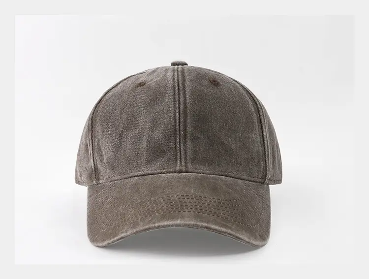 Washed Denim Baseball Cap Men Extra Large Deepened Face Small Old Cap Women's Big Head Hat Solid Color Vintage — feature 9