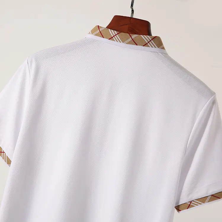 Men's White Embroidered Polo Shirt Summer Breathable — feature 12
