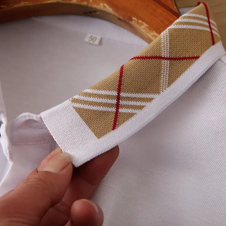 Men's White Embroidered Polo Shirt Summer Breathable — feature 14