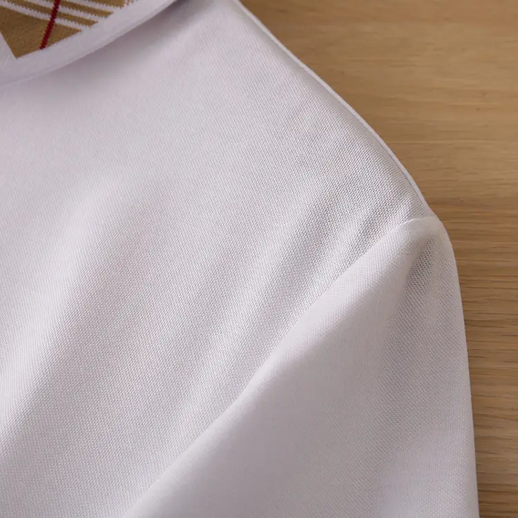 Men's White Embroidered Polo Shirt Summer Breathable — feature 19