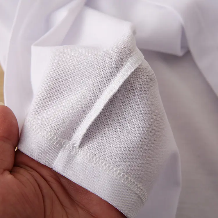 Men's White Embroidered Polo Shirt Summer Breathable — feature 21