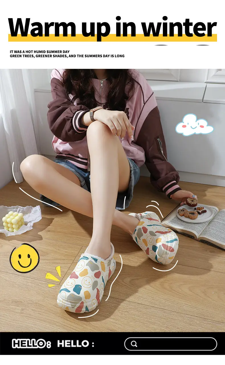 Thickened Winter Cute Cotton Slippers, New Soft-Soled Closed-Back Warm Non-Slip Maternity Postpartum Thick-Soled Surgical Cotton Shoes — feature 1