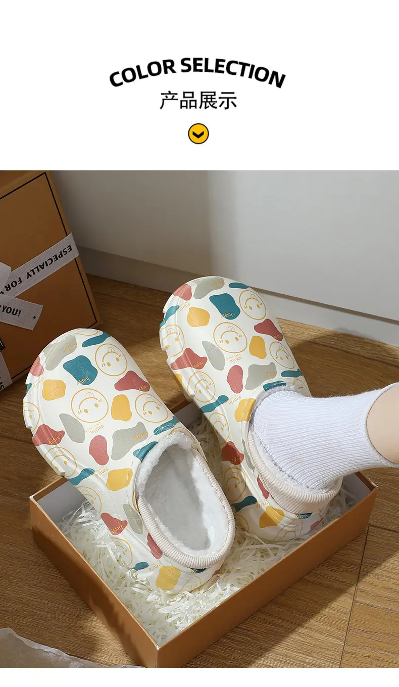 Thickened Winter Cute Cotton Slippers, New Soft-Soled Closed-Back Warm Non-Slip Maternity Postpartum Thick-Soled Surgical Cotton Shoes — feature 11