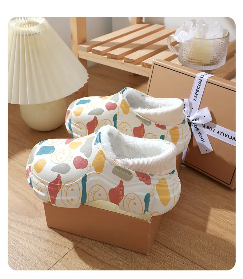 Thickened Winter Cute Cotton Slippers, New Soft-Soled Closed-Back Warm Non-Slip Maternity Postpartum Thick-Soled Surgical Cotton Shoes — feature 17