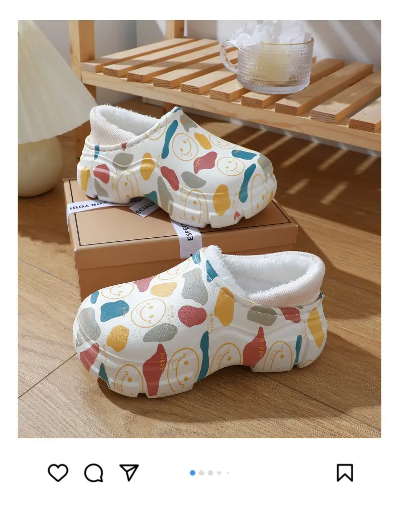 Thickened Winter Cute Cotton Slippers, New Soft-Soled Closed-Back Warm Non-Slip Maternity Postpartum Thick-Soled Surgical Cotton Shoes — feature 2