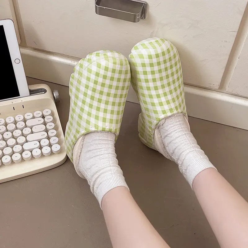 Thickened Winter Cute Cotton Slippers, New Soft-Soled Closed-Back Warm Non-Slip Maternity Postpartum Thick-Soled Surgical Cotton Shoes
