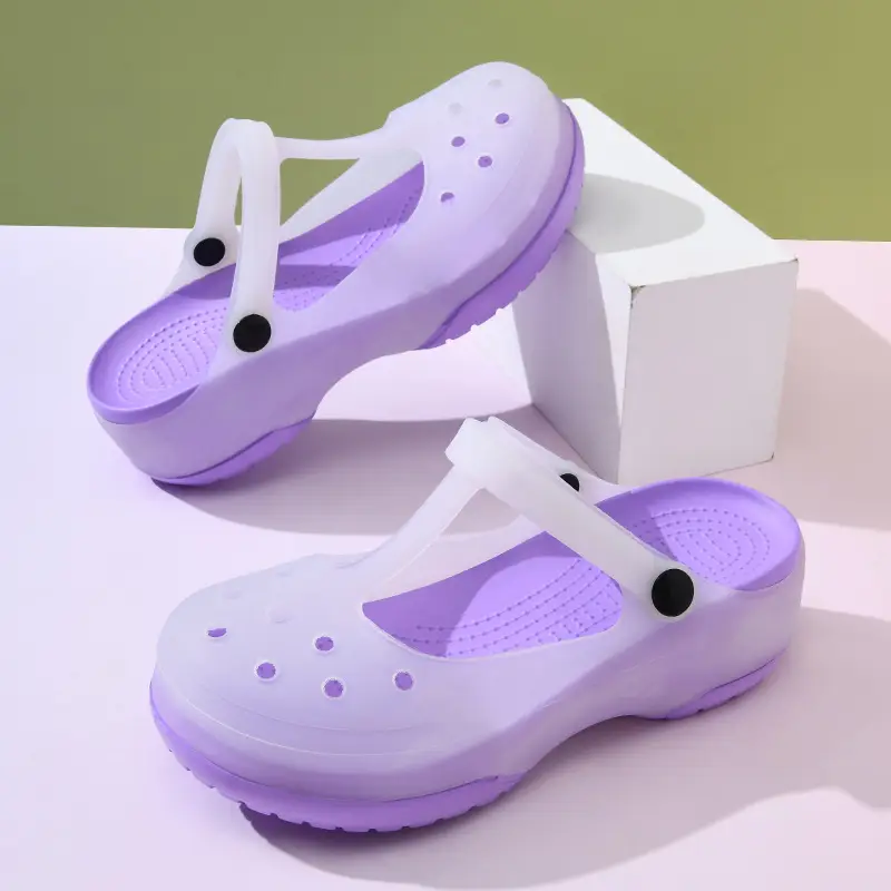 Mary Jane Hole Shoes Women's New Thick Sole Height Increased Summer Outer Wear Sandals Non-Slip Anti-Foot Odor Anti-Wearing Sandals - Image 6