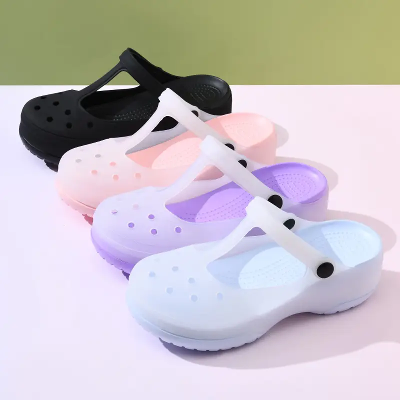 Mary Jane Hole Shoes Women's New Thick Sole Height Increased Summer Outer Wear Sandals Non-Slip Anti-Foot Odor Anti-Wearing Sandals - Image 8