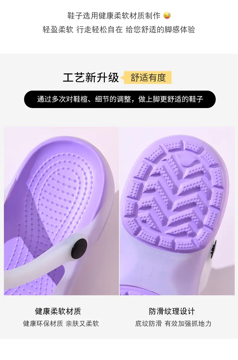 Mary Jane Hole Shoes Women's New Thick Sole Height Increased Summer Outer Wear Sandals Non-Slip Anti-Foot Odor Anti-Wearing Sandals — feature 10